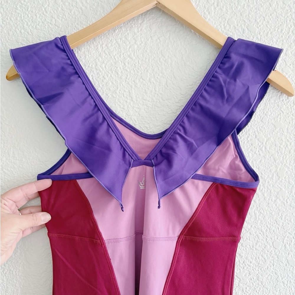Crowned Athletics Sister Witch DARK PINK RUFFLE ATHLETIC TANK - Picture 5 of 8